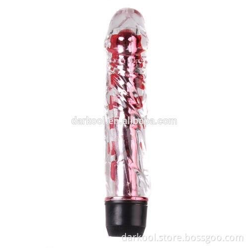 DG033/Best Selling Jelly Multi-Speeds TPE sex toys realistic pulsating vibrating dildo